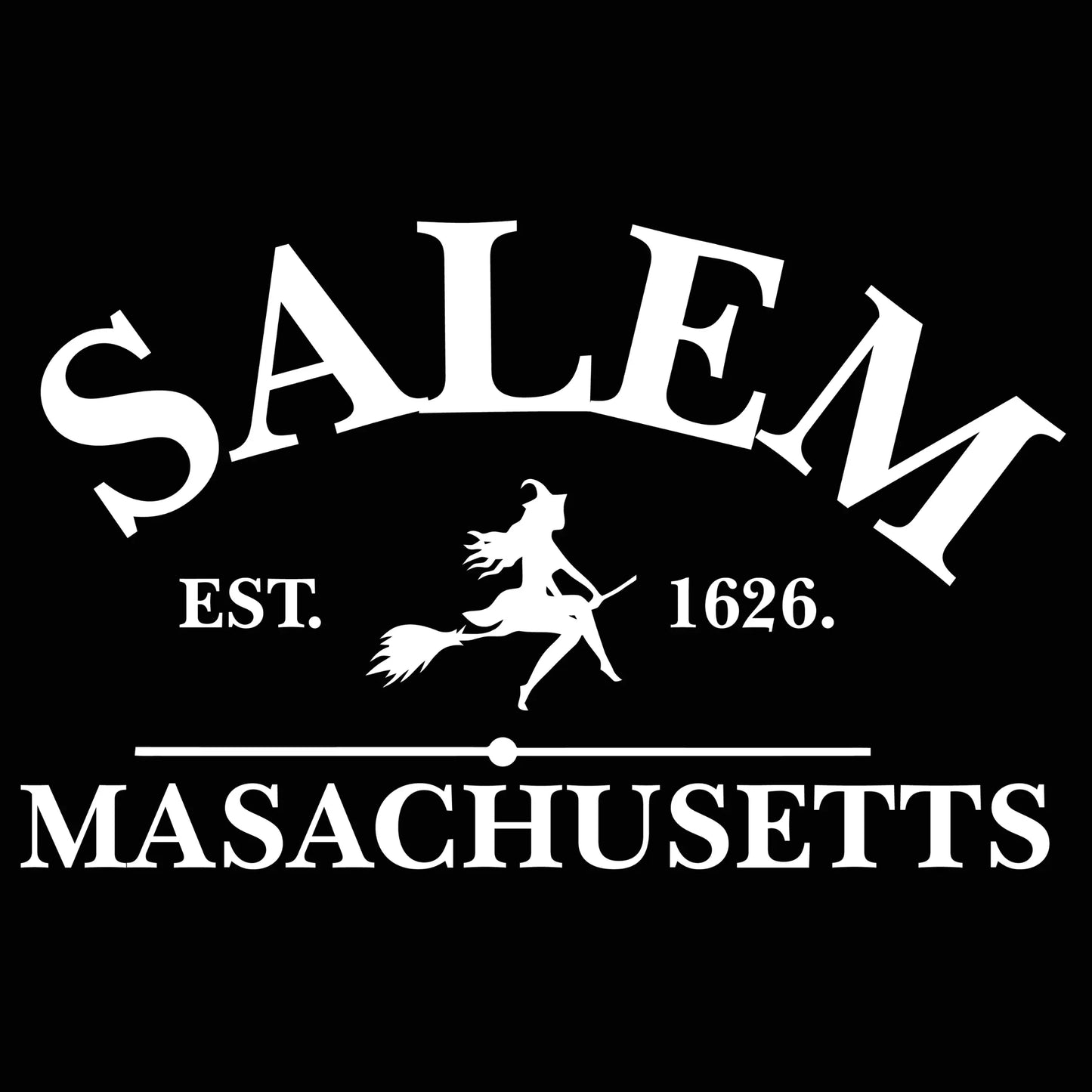 White Salem Massachusetts Witch DTF Ready To Press Transfer