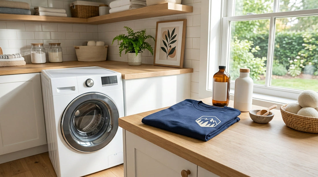 Washing machine care instructions for durable dtf heat transfers for t-shirts