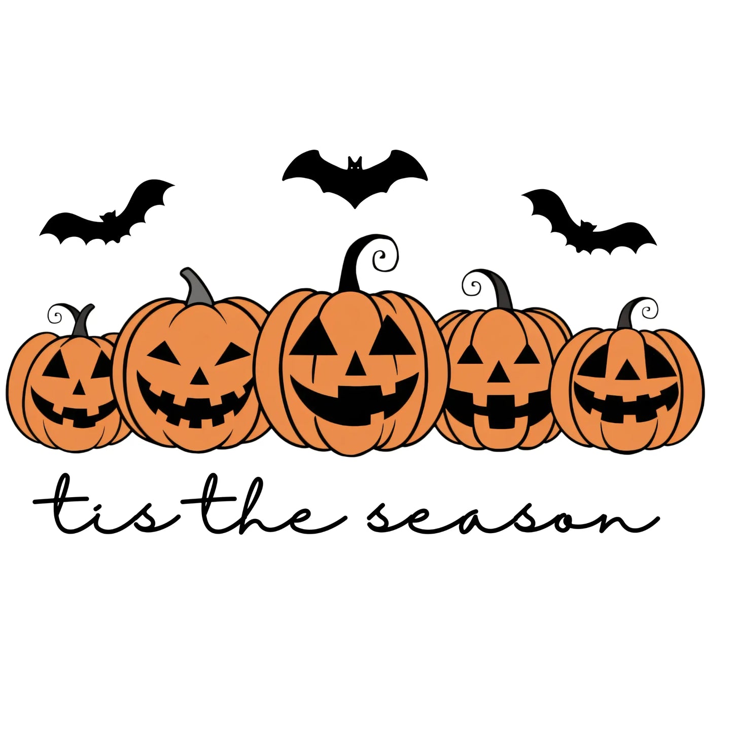 Tis The Season Pumpkins DTF Ready To Press Transfer