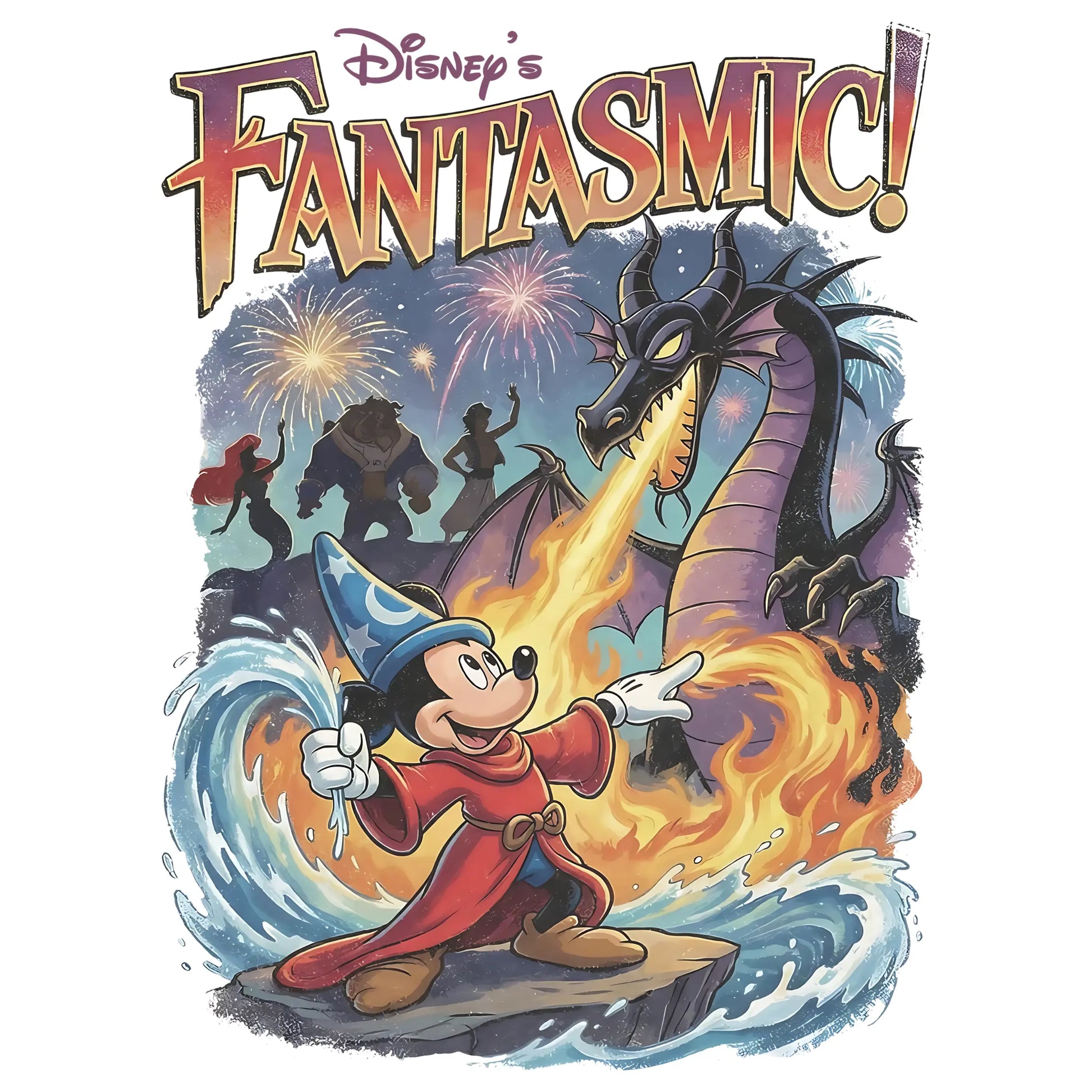 Magic Sorcerer Fireworks Show DTF Ready To Press Transfer